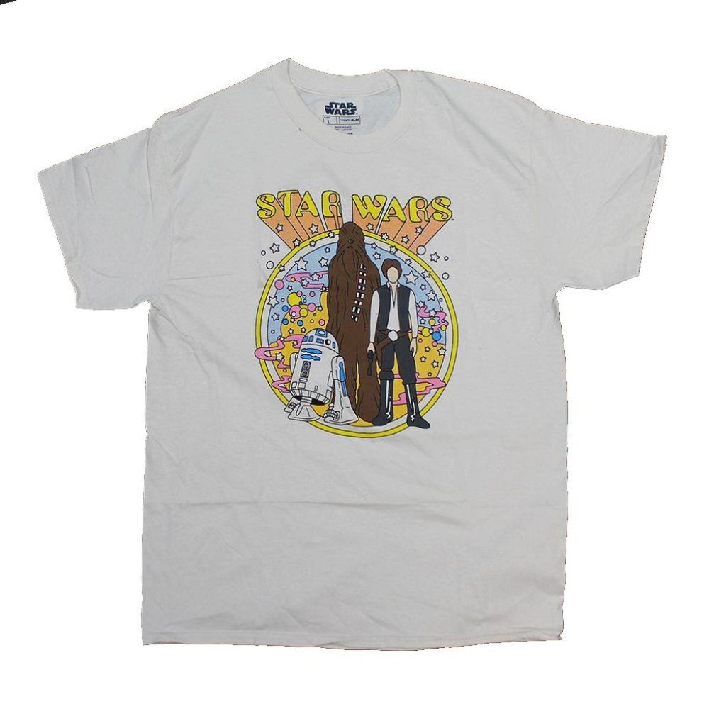 Men's Beige Star Wars Retro Graphic T Shirt